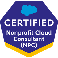 Salesforce Certified Nonprofit Cloud Consultant badge